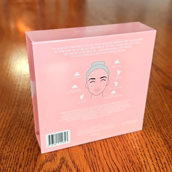 Aceology Rose Quartz Gua Sha Facial Massager - Picture 6 of 6